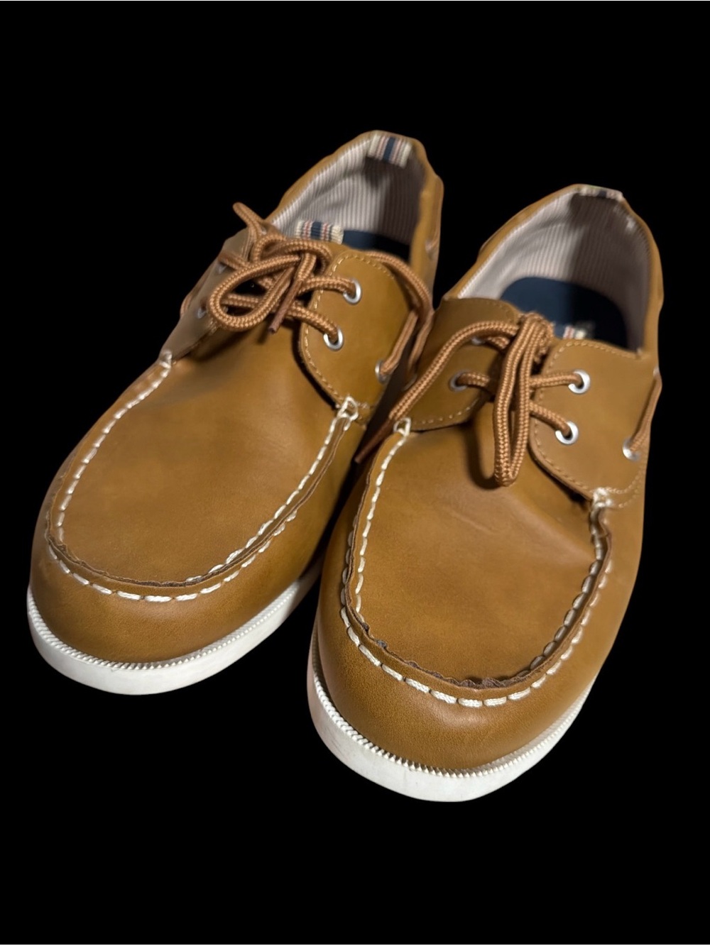 Sonoma Men's Brown Boat Shoes with White Sole